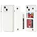 Cavor for iPhone 13 Case, Wallet Card Holder Case [3 Card Slots] [with Lanyard] PU Leather Flip Shockproof Cover for iPhone 13 - White