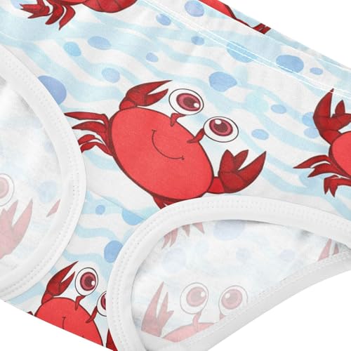 Girls Underwear Toddlers 2t Cotton Little Girl Panties Flower Briefs Girls Undies Cute Red Crabs Blue Stripes4