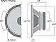 MONACOR MSH-115HQ High-Quality Hi-Fi-Mitteltöner, Speaker für die Mittelton-Wiedergabe, Einbau-Modul für Boxen-Gehäuse, in Schwarz
