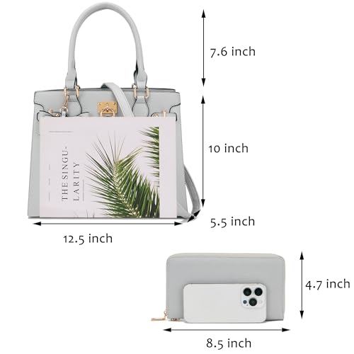 Image of Qiyuer Cute Purses Wallet Set For Women Handbags Satchel Tote Shoulder Bag | Affordable Luxury, Ideal Gift, Large Clutch Wallet, 2PCS, Sturdy Structured, Stylish, PU, Practical & Roomy for Daily & Work