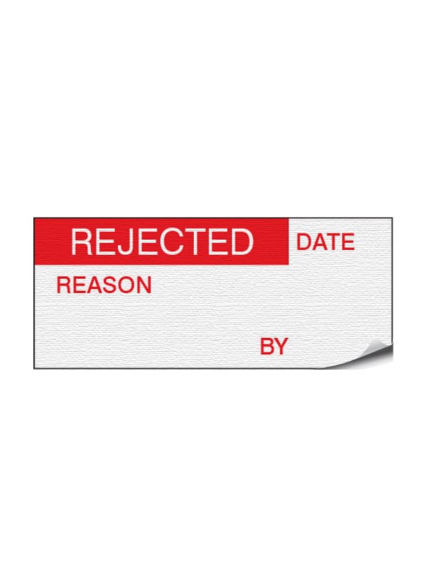 Rejected - Vinyl/Nylon Cloth 38mm x 15mm Labels Stickers - Price per Pack of 140 Labels (P/NO. 7824061AMZ)