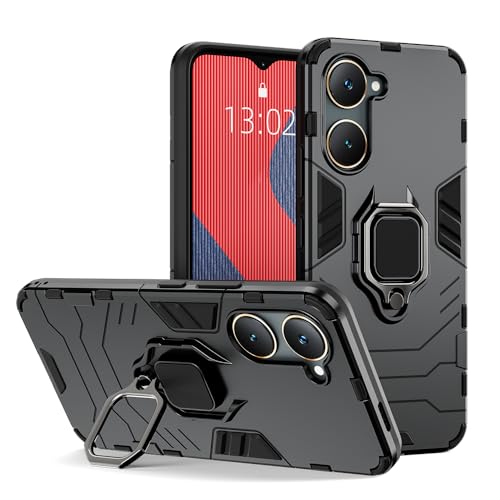 Image of SPAZY CASE Vivo Y28s 5G Back Cover | Dual Layer Armor Defender Full Body Protective + PC Hybrid Kickstand Back Case for Vivo Y28s 5G