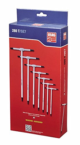 USAG 280 T/SE7 set zeskantschroevendraaier (met T-greep, 7-delig) U02800903