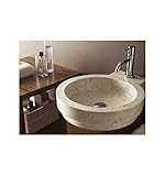  LAVABO SOBRE ENCIMERA BATHCO DE PIEDRA ICONO BEIGE MEDIDAS: 450x400x100