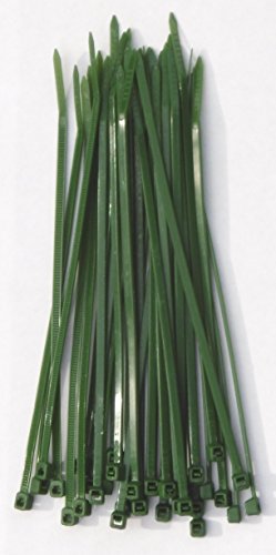 Befestigung Montage-Plättchen Draht Kabelbinder für PVC Sichtschutz Blickschutz (36 Kabelbinder grün)