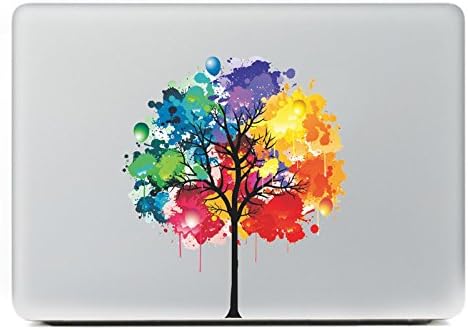 NetsPower New Fashion Colorful Pattern Vinyl Decal Sticker Power-up Art Black for Apple MacBook Pro/Air 13