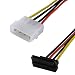 Produktbild BestPlug 13cm internes PCI Strom-Kabel Adapter für Computer, S-ATA Winkelstecker auf 5,25 4pol Stecker