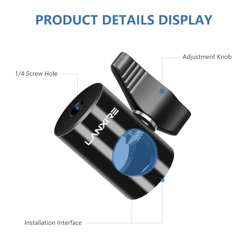 LANXIRE Light Stand Mount Adapter with 1/4\" Screw Hole, 16mm Rapid Adapter Converts Fits for Studio Monitor Stand, Camera Mount, Photo Studio Photography Light Stand