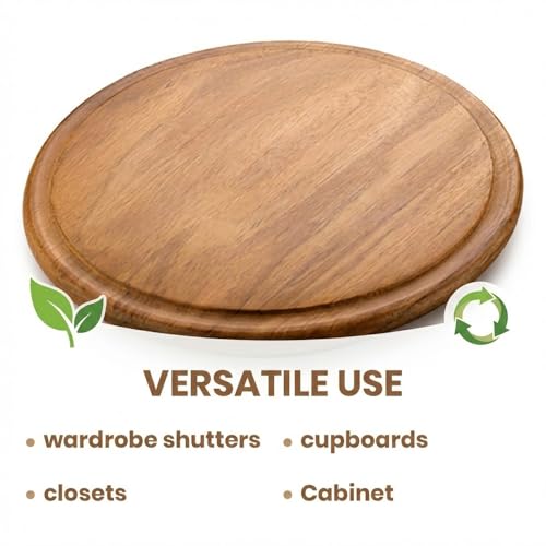 Image of Teak Wood Wardrobe Handle /Wardrobe Door Handle /Cabinet Handle /Modern Handle for Interior (8 Inch) Natural Wood Finish-| 3 Years Warranty |