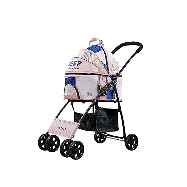 PETKIT-Bon-Voyage-Pet-Stroller-for-Small-or-Medium-Cats-Dogs-Dogs-Cats-Travel-CarrierCar-SeatStroller-with-Storage-Basket-and-Cup-Holder