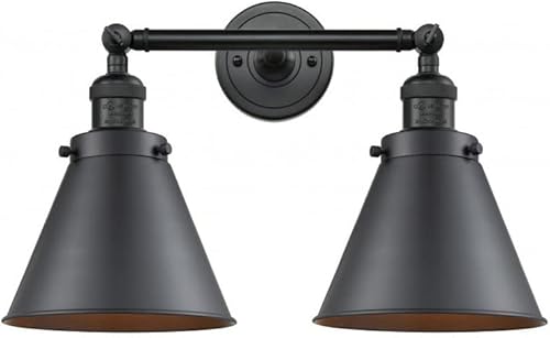 Innovations 208-BK-M13-BK-LED 2 luces vintage regulable LED accesorio de baño, negro mate