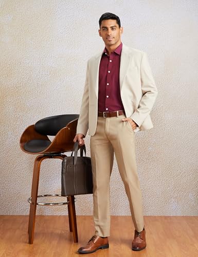 Image of Amazon Brand - Symbol Men's Cotton Formal Shirt | Plain | Full Sleeve - Regular Fit (Available in Plus Sizes)