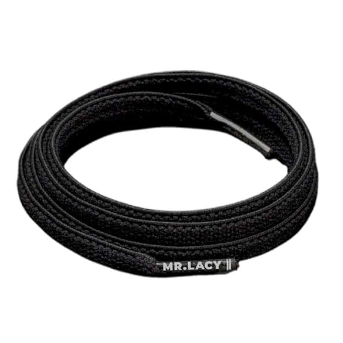 Mr Lacy - Cordones para zapatos elásticos negro negro