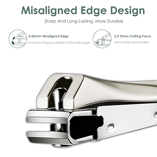 Beauté Secrets Nail Cutter Clippers With Curved Nail File, Fingernail and Toenail Clipper Cutter, Stainless Steel Nail Trimmer - Image 5