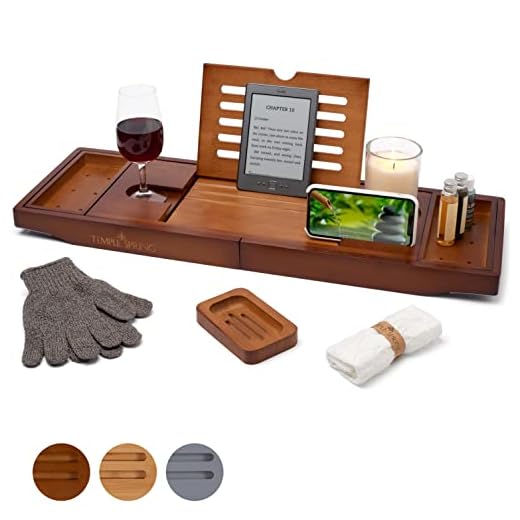 Temple Spring Badewannenablage, Badewannenablage Holz für badewannen zubehör, Badewannenbrett, Badewannentablett zur badewanne zubehör, Bambus tablett, badezimmermöbel für badaccessories -Holzbraun