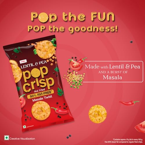 Image of UNIBIC LENTIL & PEA POP CRIPS (HERB) 12 X 4 X 40G
