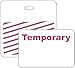 Brady 95667 SecurAlert Color Card Clip-on Badge, 3 x 3 inches White, Legend: Temporary (500 Badges)