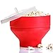 ZENGQIANGJING Nowa mikrofalówka Popcorn Maker Silikon Popcorn Bucket Bowl z pokrywką Składana czerwona wysoka temperatura Duża kuchnia Łatwe narzędzia