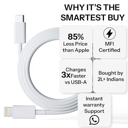 Image of Basesailor USB-C to Lightning Fast Charging Cable | MFi Certified PD Charger Cable Compatible with iPhone 14 /13 /12 /11, iPad & AirPods