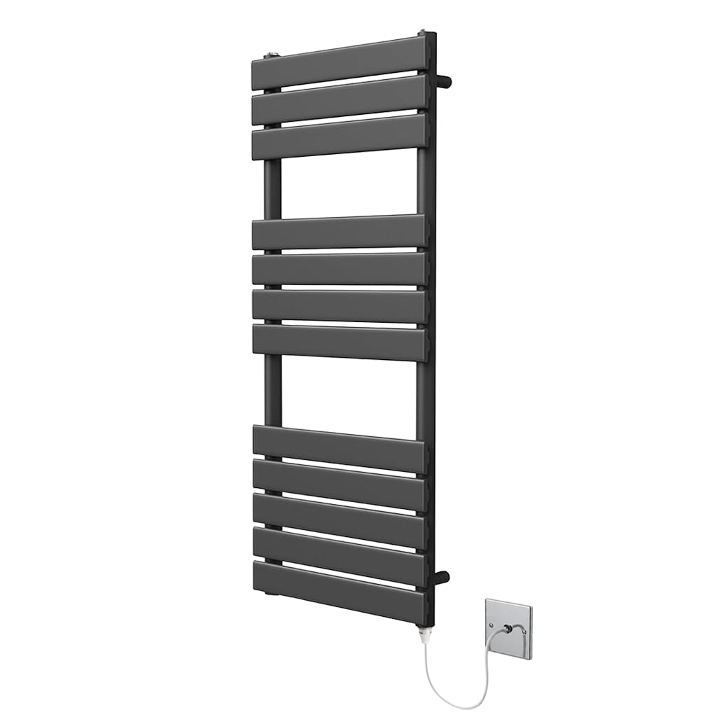 Richmond Black Electric Heated Towel Rail 500mm W x 1200mm H