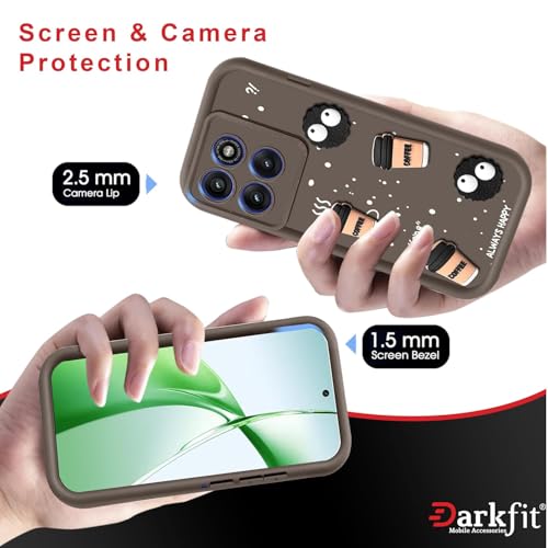 Image of DARKFIT Back Case Cover Compatible for Motorola Moto G86 5G | Cute Fun Cartoon 3D Ball | Coffee Silicone Case | Case Cover with Camera & Body Protection | Shock Proof | for Moto G86 5G | Color Brown