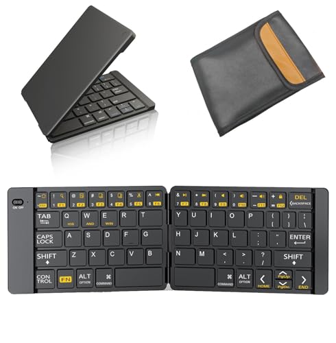 Foldable Keyboard - Portable Travel Keyboard with Storage Bag, Rechargeable Full...