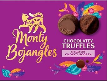 Monty Bojangles Choccy Scoffy Truffles 135G, Cocoa Dusted Dark Chocolate, Luxury Assortment