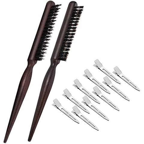 Firtink 2 Stück Haarbürste Borsten Haarbürsten Wildschweinborsten Bürste Cover
