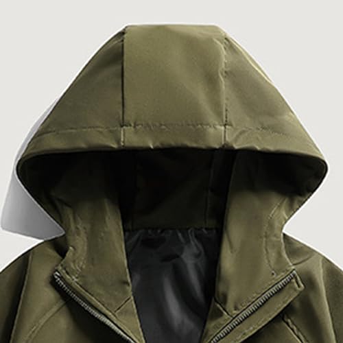 JEShifangjiusu Men's Lightweight Waterproof Hooded Rain Jacket Outdoor Raincoat Shell Jacket Windbreakers for Hiking Travel3