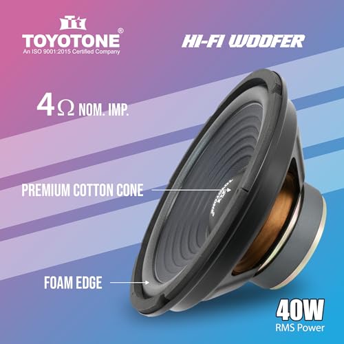 Image of 8 inch Inch Indian-Idol Series Stereo HI-FI Woofer Speaker | Copper Coil | Impedance 4 Ohms | 90 * 17MM Magnet | 40 Watt for Car and Home