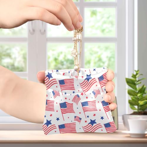 Flags Stars Coin Purse Leather Pouch Change Purse, Squeeze Coin Pouch for Cards, Keys & Lipsticks, Unisex4