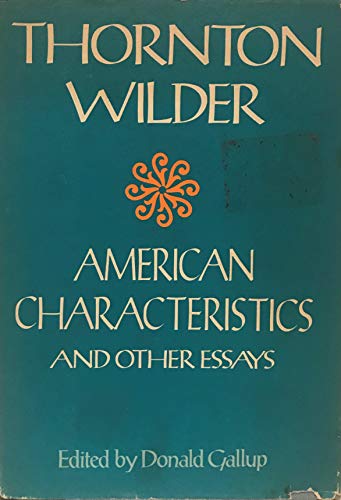 American Characteristics And Other Essays 0060146397 Book Cover
