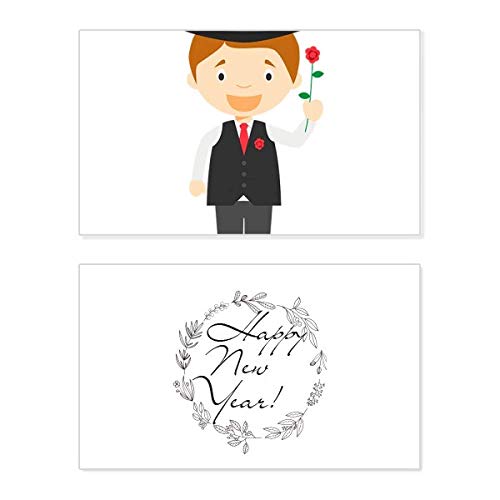 Tarjeta conmemorativa de Año Nuevo Black Suit Argentina y bendición para coleccionistas