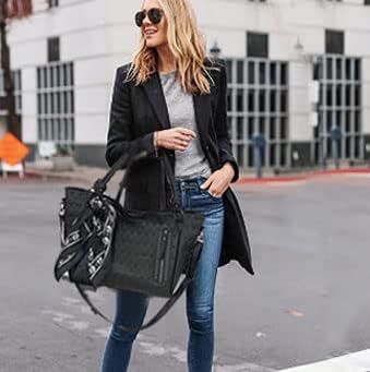 zuoge Women Skull Tote Bag Revit Studded Handbag Pu Leather Purse and Wallet Scarf 3Pcs Set - Image 2