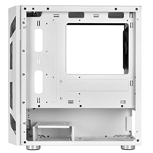 Gabinete SilverStone FARA H1M Blanco para Micro-ATX con panel de vidrio templado y ventiladores ARGB miniatura 6