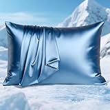 Avolare 2 Pack Silky Cooling Pillow Cases, Arc-Chill Standard Pillow Cases for Hot Sleepers, Gentle on Hair and Skin, Zipper Cooling Pillow Cover, Machine Washable, (Royal Blue)