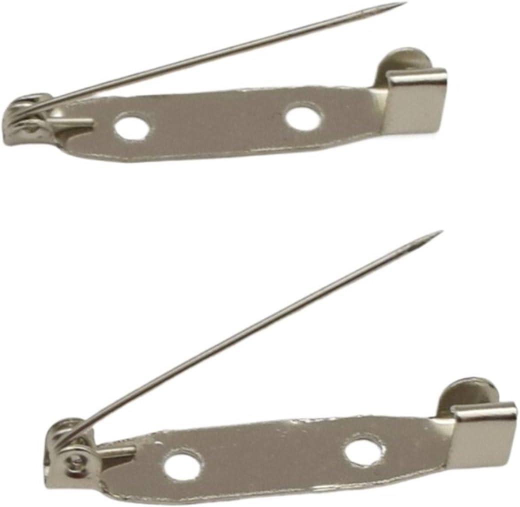 Brooch pin， 500pcs 15,20,25,30,32,35,38,40,45mm Lock Back Bar Pin DIY Brooch Base