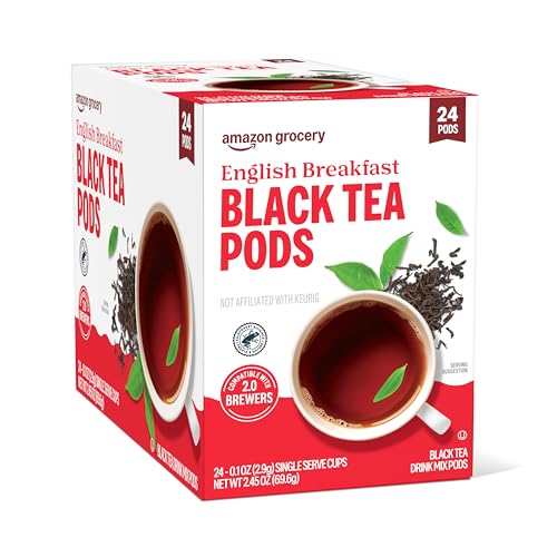 Amazon Grocery, English Breakfast Black Tea Pods, 2.45 Oz, 24 Ct (Previously Happy Belly) - image 4