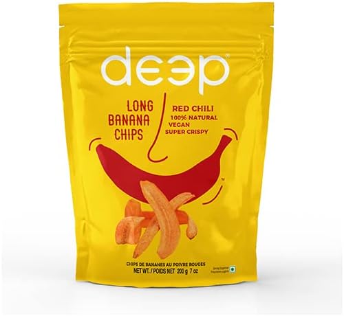 Red Chili Long Banana Chips 7 Oz