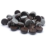 MTMTOOL 0.94"(24mm) Heavy Duty Felt Nail-on Anti-Sliding Glide Pads for Wooden Furniture Leg Round Brown Hard Wood Floor Protector,40 Packs