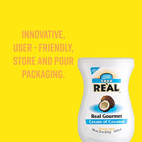 Image of Coco Real, Cream of Coconut, 16.9 FL OZ Squeezable Bottle, Individually Boxed, 16.9 Fl Oz (Pack of 12)