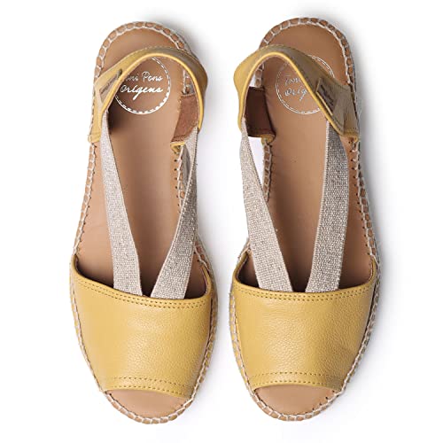 Image of Toni Pons - ETNA - Flat leather sandal with elastics