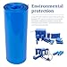 Battery Wrap PVC Heat Shrink Wrap Tube for 18650 21700 26650 Lithium Battery DIY Battery Packs Flat Width 5.9in(150mm) Length 9.9ft (3m) Blue