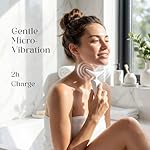Face Massager with Led Light: 9-Color Facial Device - Neck Wrinkles Tightening Wand - Vibration Tool for Skin Care, White - Image 5