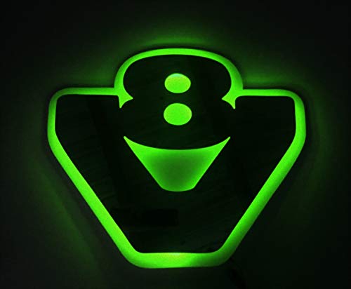 24/7Auto 24V LED silver matt plate sign V8 for Scania S R G P trucks green dome light 540 x 460 mm