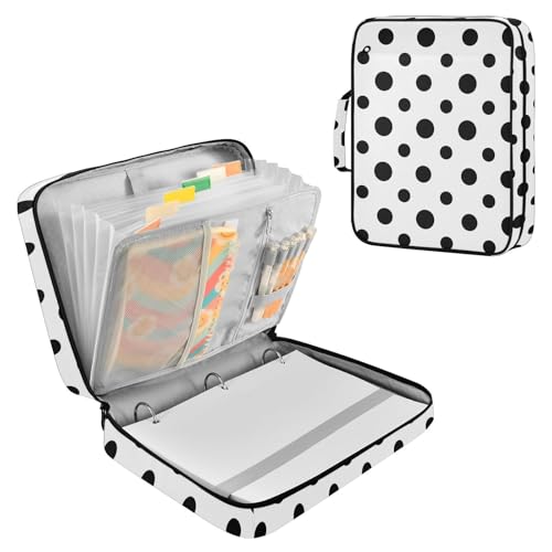 Trieur accordéon multicouche robuste avec finitions à pois - 2