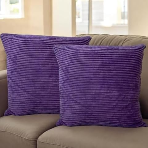 Seechoo Corduroy Cushion Covers Set of 2 Cover