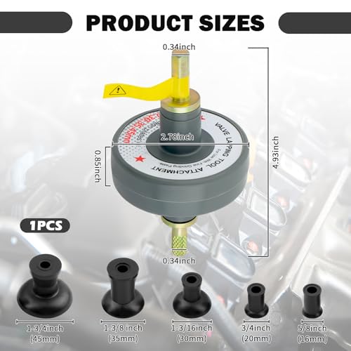 Image of Salior Valve Lapping Tool Kit with 5 Suction Cup Adapters,Durable Valve Lapping Kit with Maximum Working Ranges of 1000rpm to 1250rpm,Valve Grinding Tool for Valve Maintenance Repair Tool