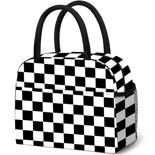 DALINDA Lunch Bag Lunch Box for Women Men Reusable Insulated Lunch Tote Bag,Leakproof Thermal Cooler Sack Food Handbags Case High Capacity for Travel Work Picnic Beach- Square