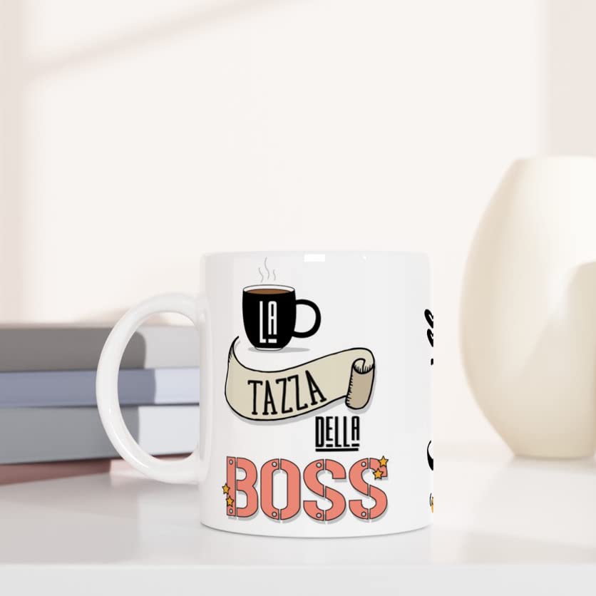 Tazza Divertente 'Boss' In Tedesco - 330 Ml Ceramica, Idea Regalo Per Capo O Superiore